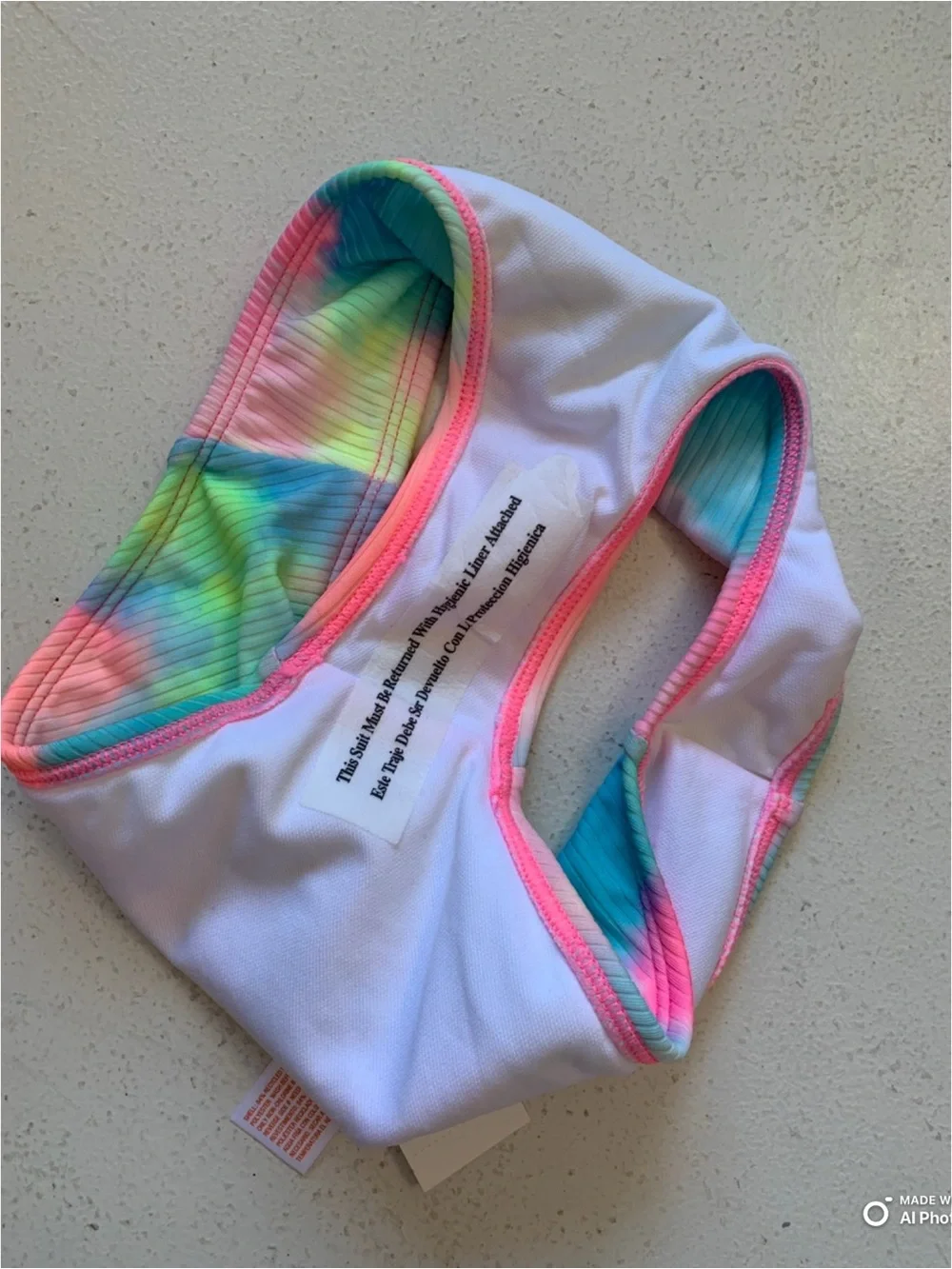 Cat & Jack Girl’s Tie Dye Bikini Bottom Size Small NWT Pink Blue Yellow Swimwear